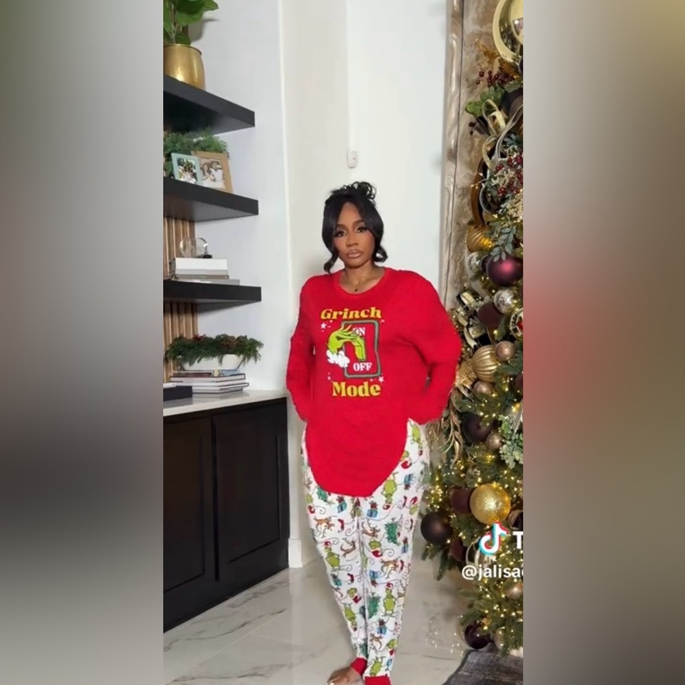 Grinch Mode Red Pajamas
